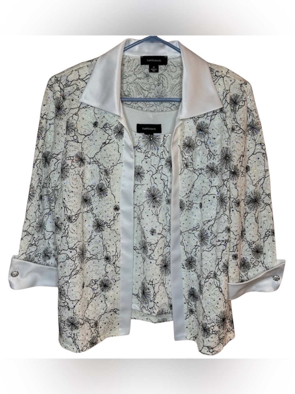 R&M Richard’s Dressy Lace Jacket W/ Tank Top